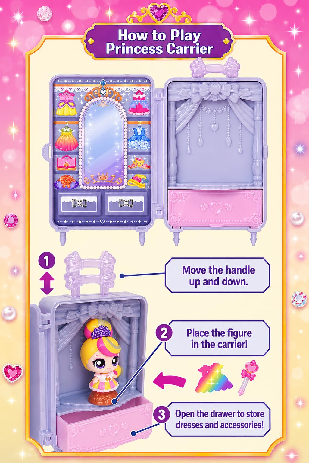 Princess Catch Teenieping Bonnyping Season 6 Royal Character Figure Set - 2025 New Yellow