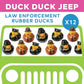 Fun Express Law Enforcement Rubber Duckies, Police Officer, SWAT Team and State Troopers, Birthday Party and Celebration Supplies (12 Pieces)