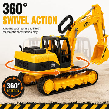 Liberty Imports 15" Oversized Construction Excavator Toy Digger for Kids
