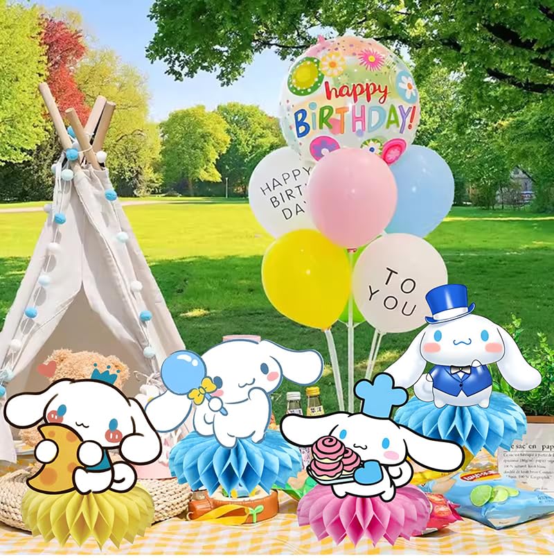 8Pcs Cartoon Dog Honeycomb Table Centerpiece, Kawaii Birthday Party Supplies Table Decorations for Kids Party Decorations
