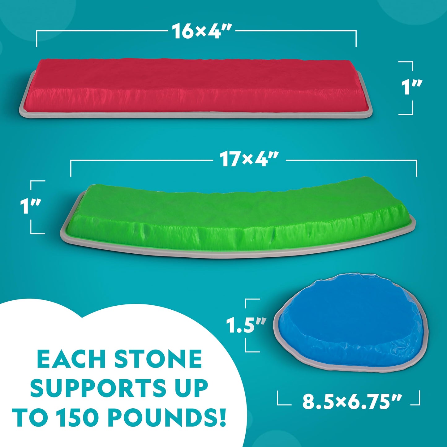 National Geographic Kids 12-Piece Balance Stepping Stones and Beams