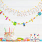 Pre-Strung Happy Birthday Banner Handmade Wool Felt HAPPY BIRTHDAY Garland, Reusable Rainbow Party Decorations,Personalized Holiday Sign for Kids