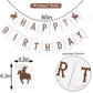 Cowboy 1st Rodeo Happy Birthday Banner,My First Rodeo Party Decor