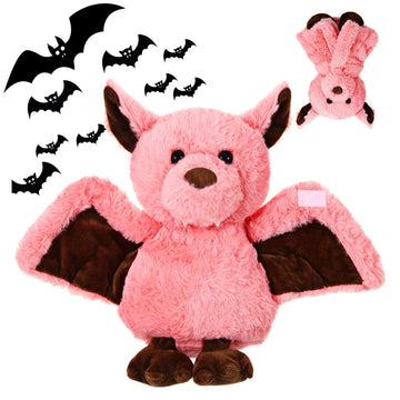 AngelGift Cuddly 11 inch Plush Bat Stuffed Animal Halloween Stuffed Animal Plush Toy Plush Animal Doll Bedtime Toys Birthday Xmas Furry Gifts