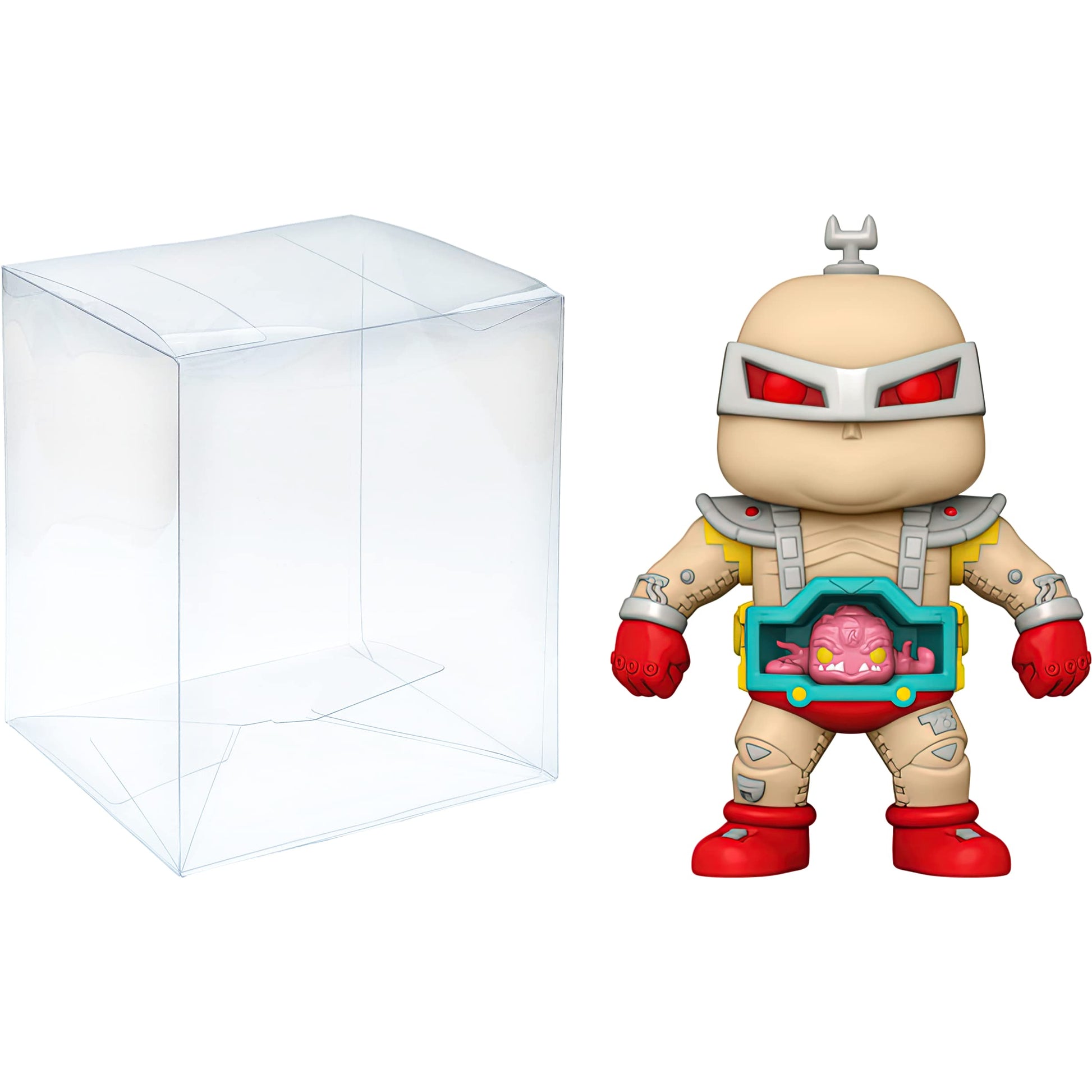 Funko Krang (EE Exc): 6in Fun ko P o p ! Retro Toys Vinyl Figurine Bundle with 1 Compatible Protector (072 - 51406 - B)