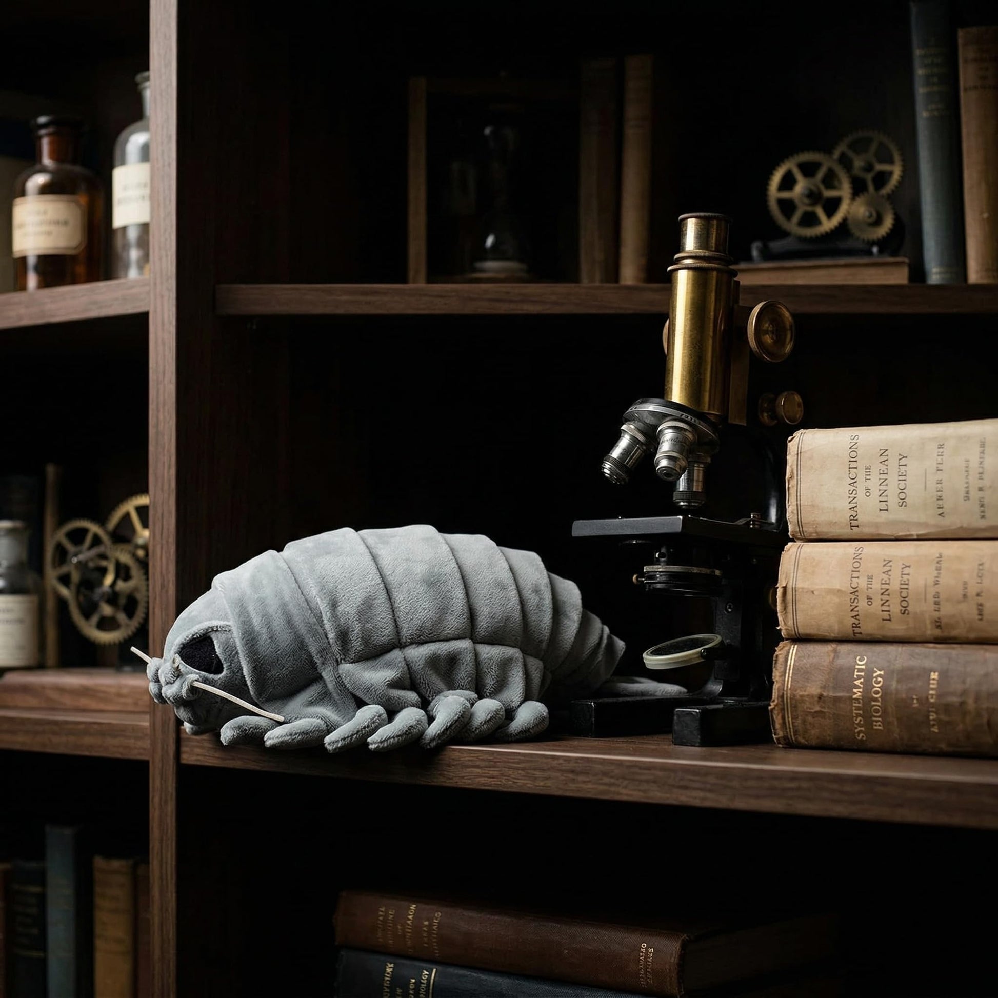 Frankiezhou Home Bathynomus Giganteus Isopod Plush Toy - Realistic Deep Sea Creature Isopod, Soft Crustaceans Animals, Big lice Plushie Toys Model
