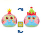 TeeTurtle Reversible Spongebob Squarepants Holiday Gary 6 -Inch Cupcake Two-Sided Flip Plush Toy with Embroidered Details - Cute Mini Collectible