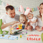 Nubee Easter Bunny and Chick Building Set, Cute Animal Rabbit Chicken Sitting on The See-Saw, Perfect for Easter Basket Toys Gifts for Kids Boys or