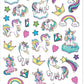 Playhouse Unicorns and Narwhals Super Glitter & Foil Sticker Sheet Pack for Collecting, Scrapbooking & Classrooms