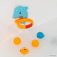Fisher-Price™ Dolphin Dunk Bath Set, 5-Piece Baby Bath Toy with Dolphin Basketball Hoop, Floating Balls & Water Animal Toys for Babies & Toddlers 6M+