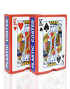 LEQBO 2 Deck of Classic Playing Cards, Themed Design, Durable & Smooth for Poker, Blackjack, and All Card Games for Family Party Table Game (1 Red