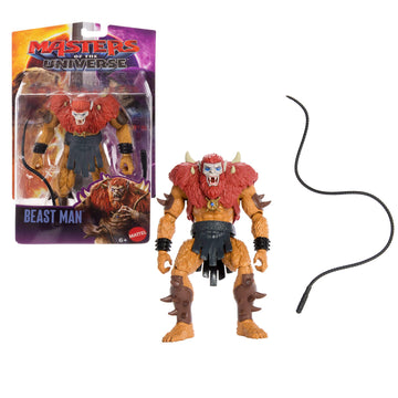 Masters of the Universe 2026 Movie Beast Man 5.5 Inch Action Figure Villain Toy, Content Inspired with 14 Movable Joints & Whip, Evil Hairy Henchman