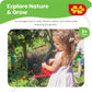 Bigjigs Toys Red Children's Watering Can with Fixed Spout, Top & Side Handle - Sturdy Kids Watering Can, Quality Kids Gardening Tools & Childrens