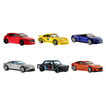Hot Wheels European Car Culture Multipack - 6 Toy Cars in 1:64 Scale Tribute to The European Automotive Industry, Gift for Children from 3 Years