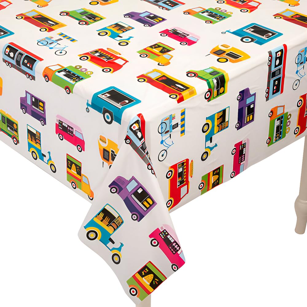 Fun Express Food Truck Plastic Tablecloth Roll - VBS Vacation Bible School Supplies/Decor
