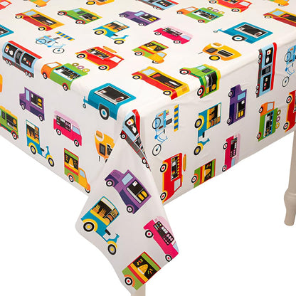 Fun Express Food Truck Plastic Tablecloth Roll - VBS Vacation Bible School Supplies/Decor
