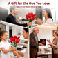 YOIUSFR Red Rose Flower Bouquet Building Set, 443 Pcs Botanical Collection Kit Artificial Flowers Blocks, Home Table Decor for Valentine's Day