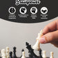 WE Games Best Value Tournament Chess Set - Includes 34 Chessmen, Roll Up Black Vinyl Chess Board, Storage Bag for Pieces, Instructions and Equalizer