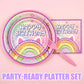 Uywgaun 96 Pcs Cat Birthday Party Decorations Paper Party Plates and Napkins for Cat Themed Party Supplies Dessert Tableware Set for Kids Birthday