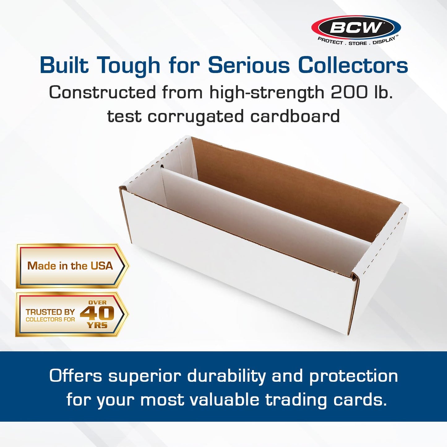 BCW Shoe Storage Card Box - 3 ct | Cardboard Box for Trading & Collectible Cards | Holds 1600 Standard Cards or 300 3x4 Toploaders | Gaming Card