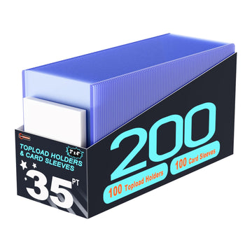 200ct Card Sleeves Top Loaders for Cards - Toploads for Cards, 3"x4" Hard Plastic Protectors & Clear Rigid for Trading, Sports, Baseball Cards (100