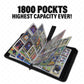 1800 Pockets Trading Card Sleeves, Premium 9-Pocket 100 Pages, Double-Sided Baseball Binder Sleeves, Protectors Binder Sheets for TCG Card Storage