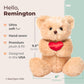Bearington Remington Teddy Bear - 9.5" Soft and Cuddly Valentines Day Stuffed Animals - Adorable Bear Stuffed Animal Plush Gift