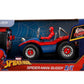 Jada Spider-Man Buggy RC with Non-Removable Spider-Man Figure - 7", Turbo Button, Full-Function Remote Control, Ages 6+, Red/Blue