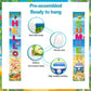Hello Summer Porch Sign, 2 Pcs Beach Pool Hawaiian Luau Door Banners, 71 x 12 Inch