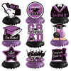 9PCS Graduation Table Decorations 2026 Purple and Black Congrats Grad Table Centerpiece Congratulate Graduation Table Toppers Graduation Decorations