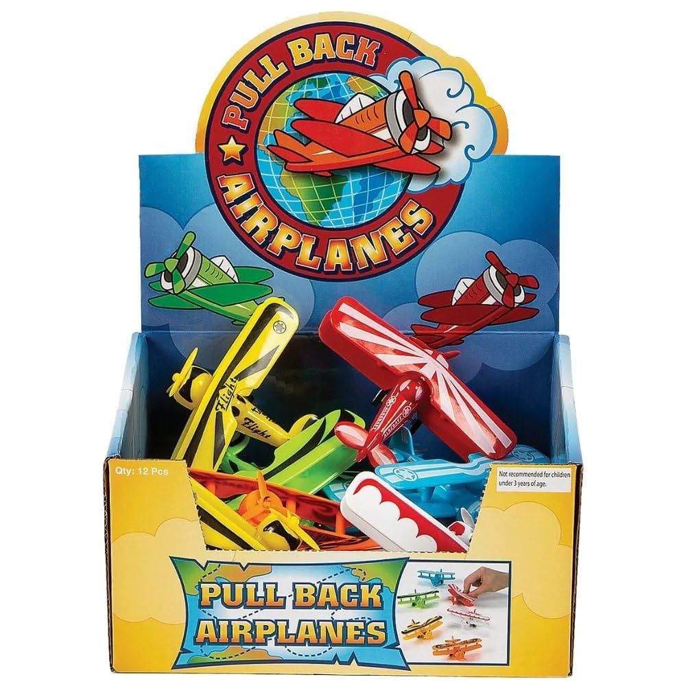 Pull Back Planes - Toys - 12 Pieces
