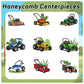9 Pcs Lawn Mower Honeycomb Centerpieces Lawn Mower Table Decorations Lawnmower Party Decorations for Lawn Mower Birthday Party Supplies