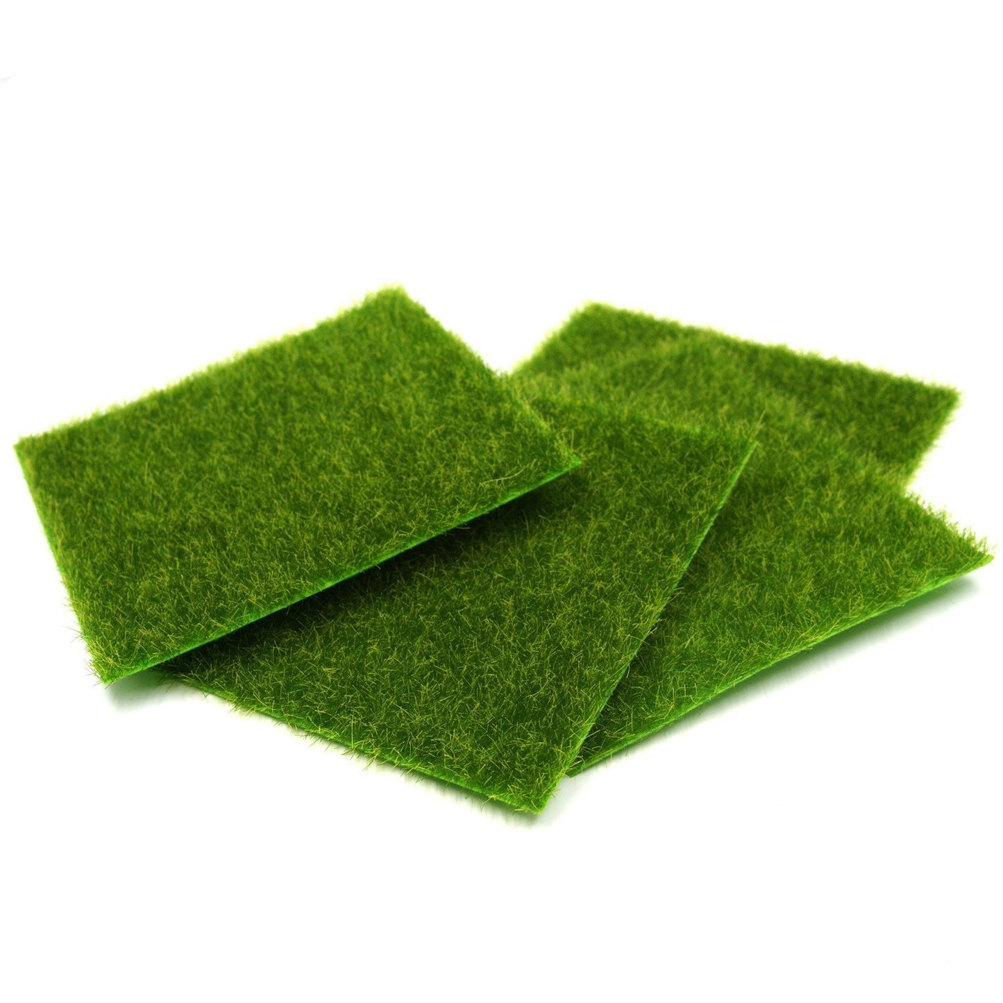 EMiEN 6''x6''Life-Like Artificial Grass Lawn Miniature Ornament for for DIY Fairy Garden Decoration (4 Pack)