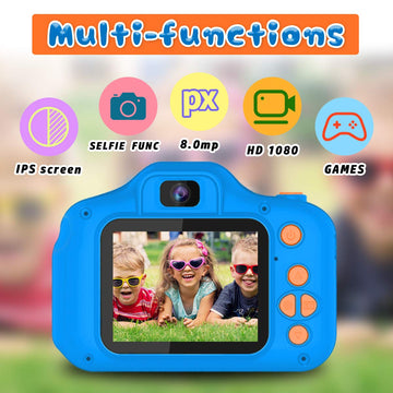 Seckton Upgrade Kids Selfie Camera, Christmas Birthday Gifts for Boys Age 3-9, HD Digital Video Cameras for Toddler, Portable Toy for 3 4 5 6 7 8 Year