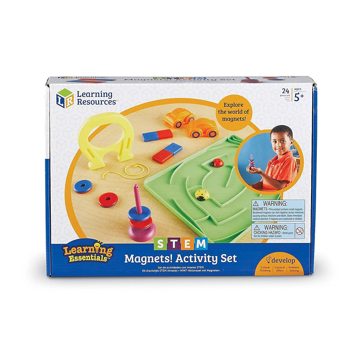 Learning Resources STEM Magnets Activity Set, Science Lessons, 24 Pieces, Ages 5+