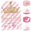 Big Dot of Happiness Little Princess Crown - Pink and Gold Princess Baby Shower or Birthday Party Scavenger Hunt - 1 Stand and 48 Game Pieces - Hide