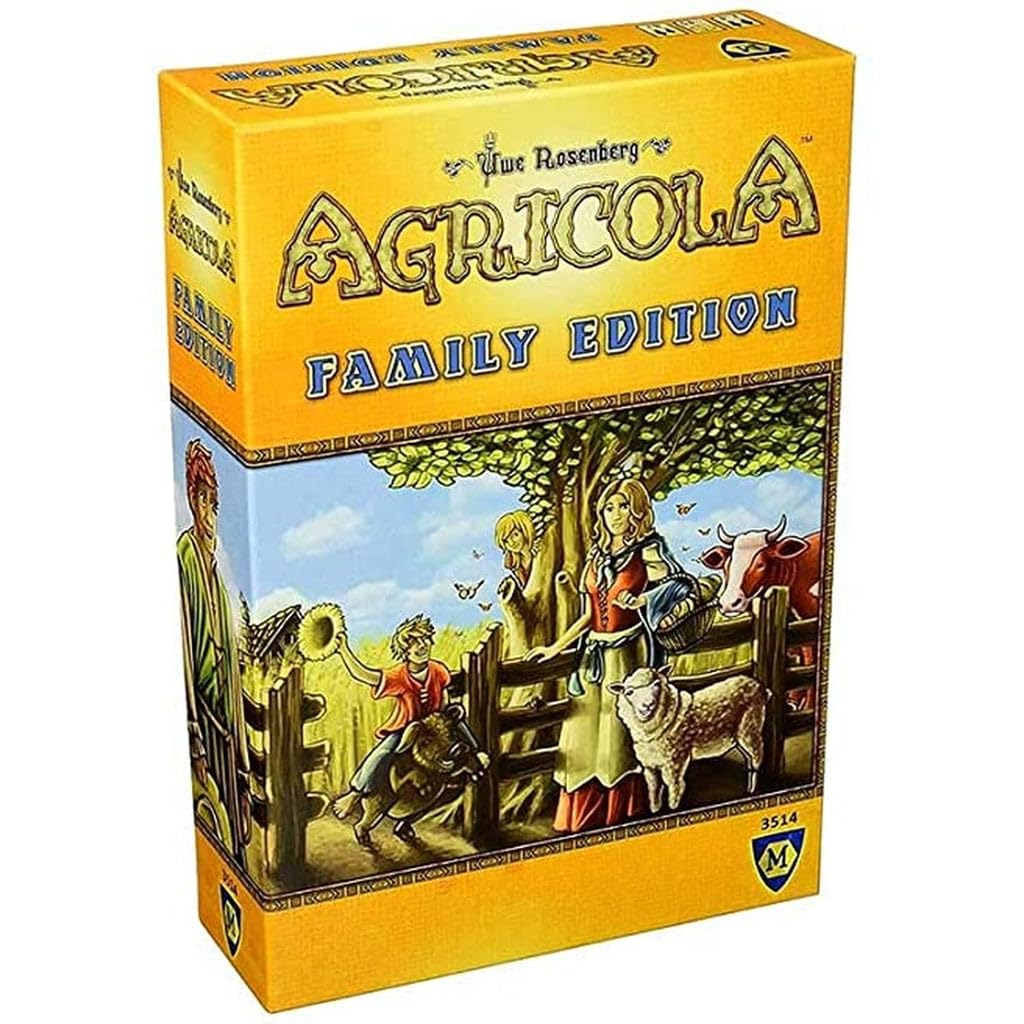 Agricola Board Game Family Edition Strategy Board Game Board Games for Adults and Kids Family Board Game Ages 8 and up 1-4 Players Average Playtime 45
