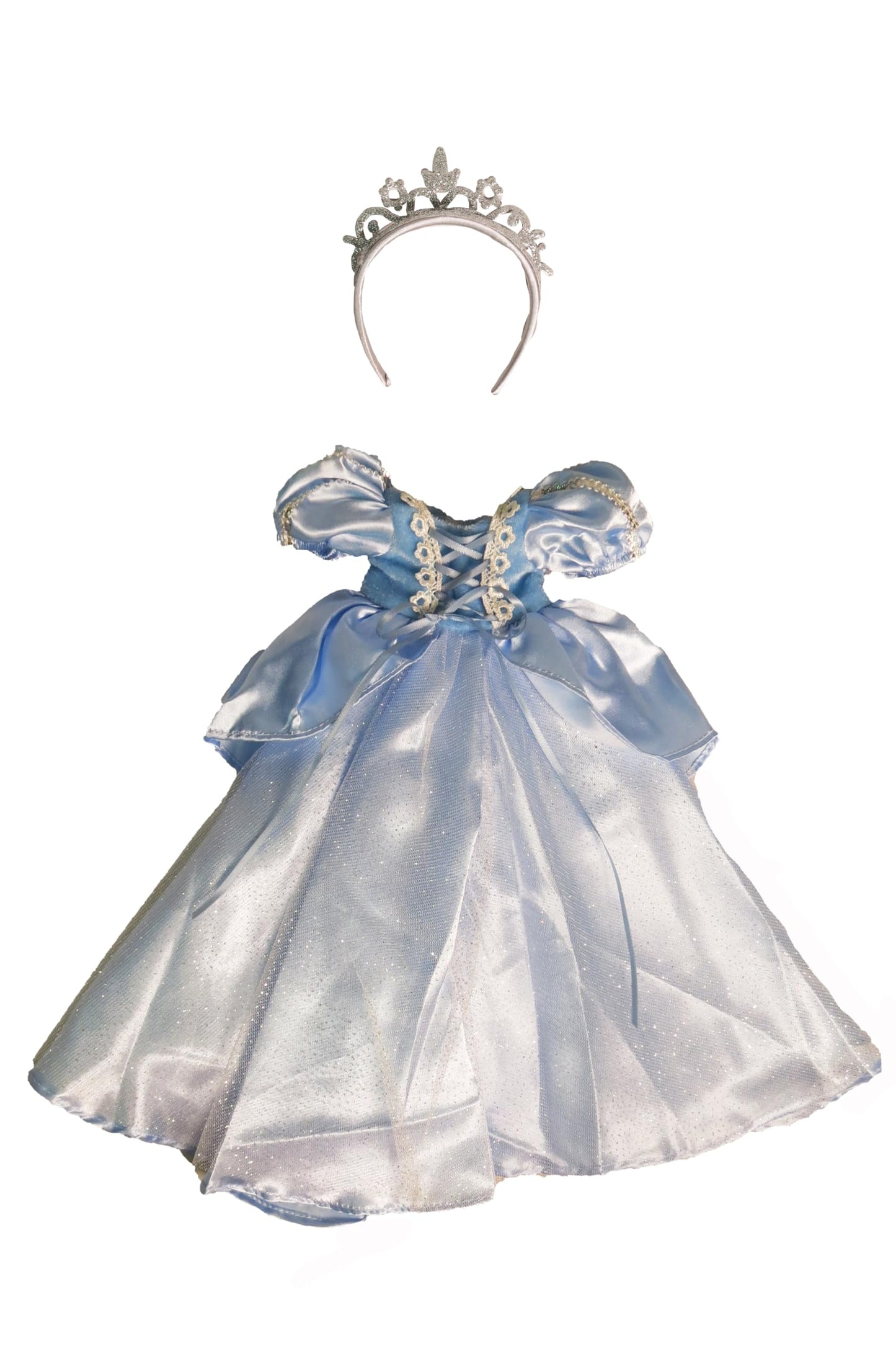 Blue Princess Dress with Tiara for 14-Inch Dolls | Premium Quality & Trendy Design | Dolls Clothes
