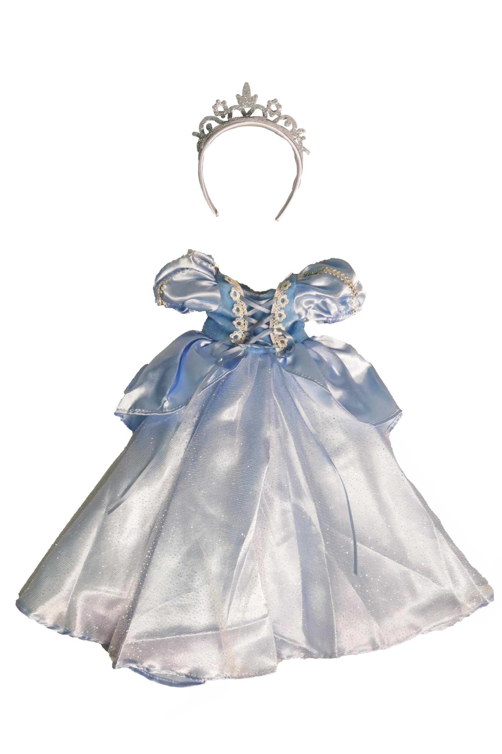 Blue Princess Dress with Tiara for 14-Inch Dolls | Premium Quality & Trendy Design | Dolls Clothes