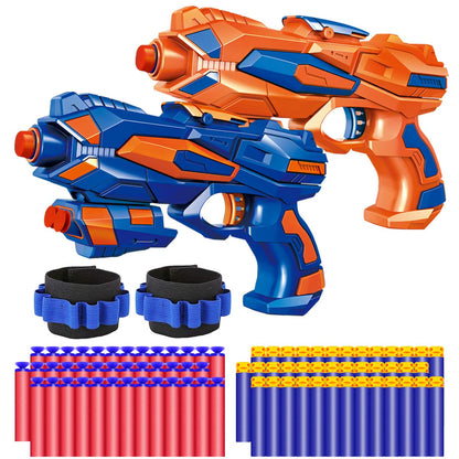 POKONBOY 2 Pack Blaster Guns Toy Guns for Boys with 60 Pack Refill Soft Foam Darts for Kids Birthday Gifts Party Supplies Hand Gun Toys for 6+ Year