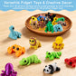 63Pcs Mini 3D Printed Articulated Animals Figurines Set - Surprise 3D Printed Animals Cute for Party Favors, Desk Decor, Classroom Prizes & Office