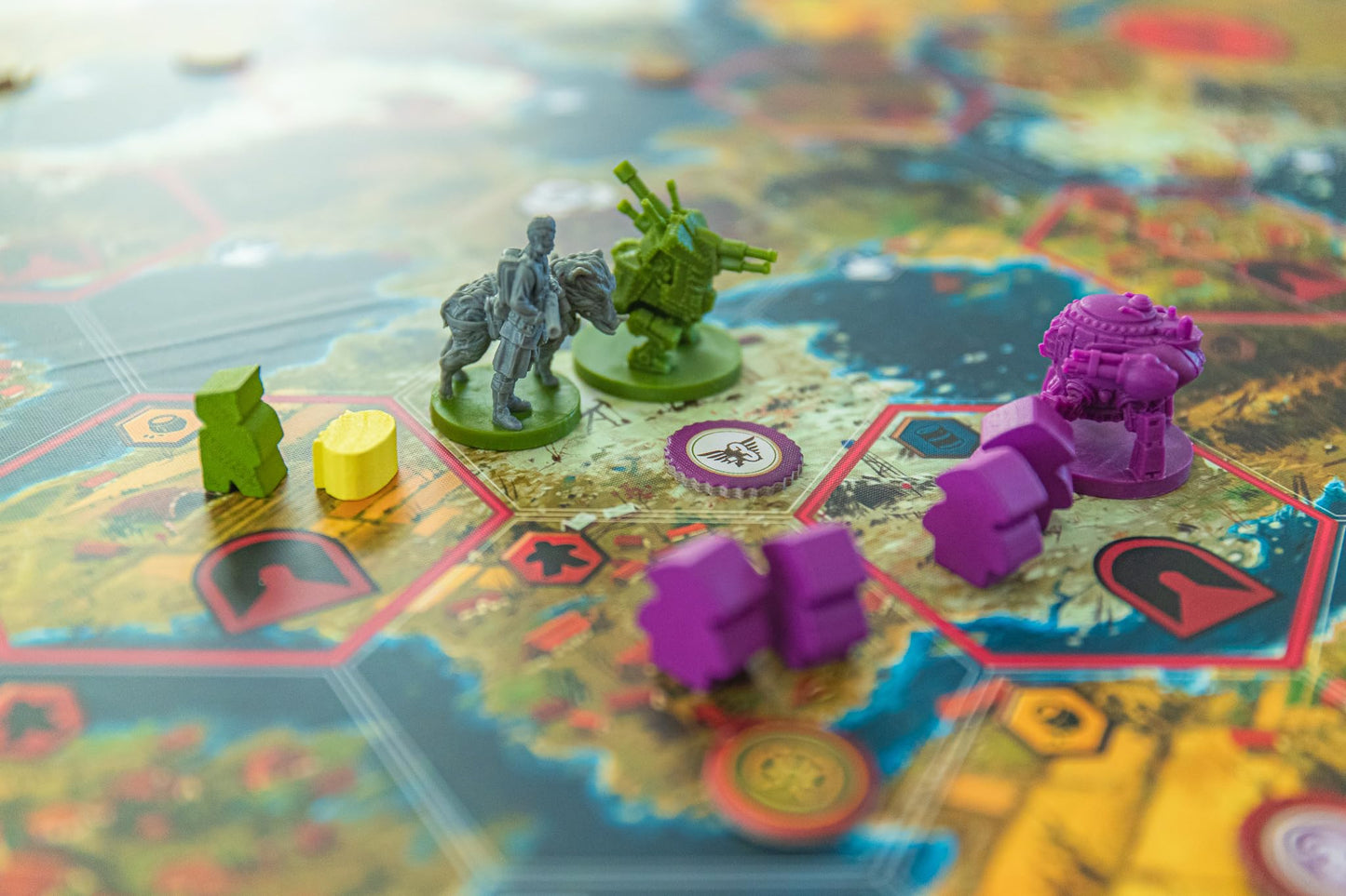 Stonemaier Games: Scythe: Invaders from Afar Expansion by Jamey Stegmaier | Add 2 New Factions to Scythe (Base Game) | Increase Scythe Player Count