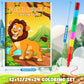 BenLouis 12 Jungle Safari Mini Coloring Books Kids with 12 Stacking Crayons Zoo Animals Lion Party Favors Small Activity Books Bulk for Kids Wild One