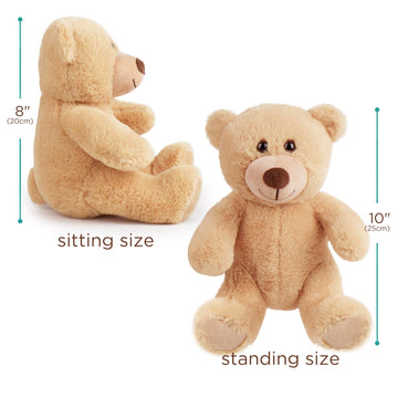 BenBen Teddy Bear Stuffed Animals, 8 inch Teddy Bear Bulk, 2 Pack Baby Bear Plush Toy for Baby Shower Easter Decoration, Gift for Boys Girls