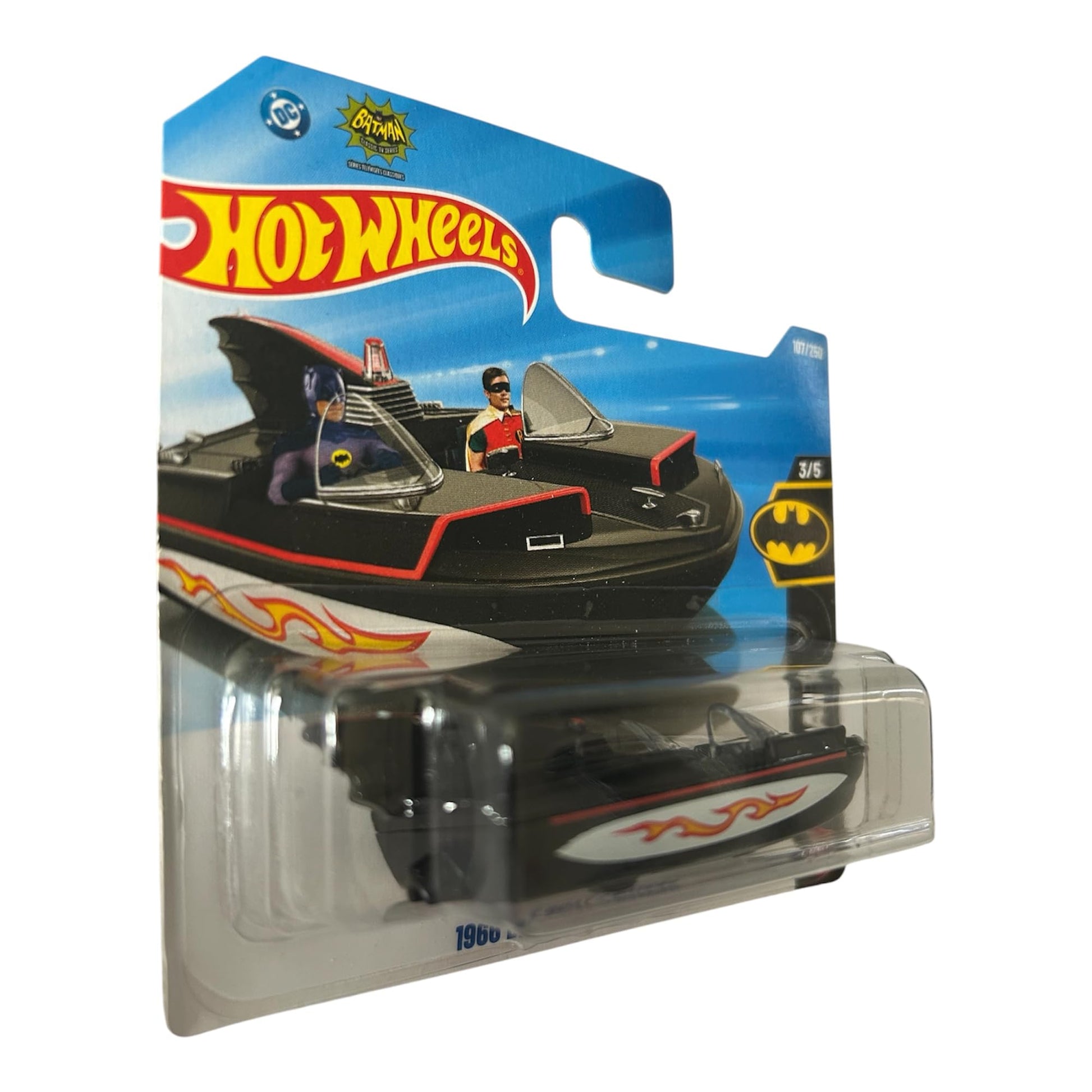 Hot Wheels 1966 Bat Boat [Black] Batman 3/5, 107/250, 1:64 Scale Diecast Toy Vehicle