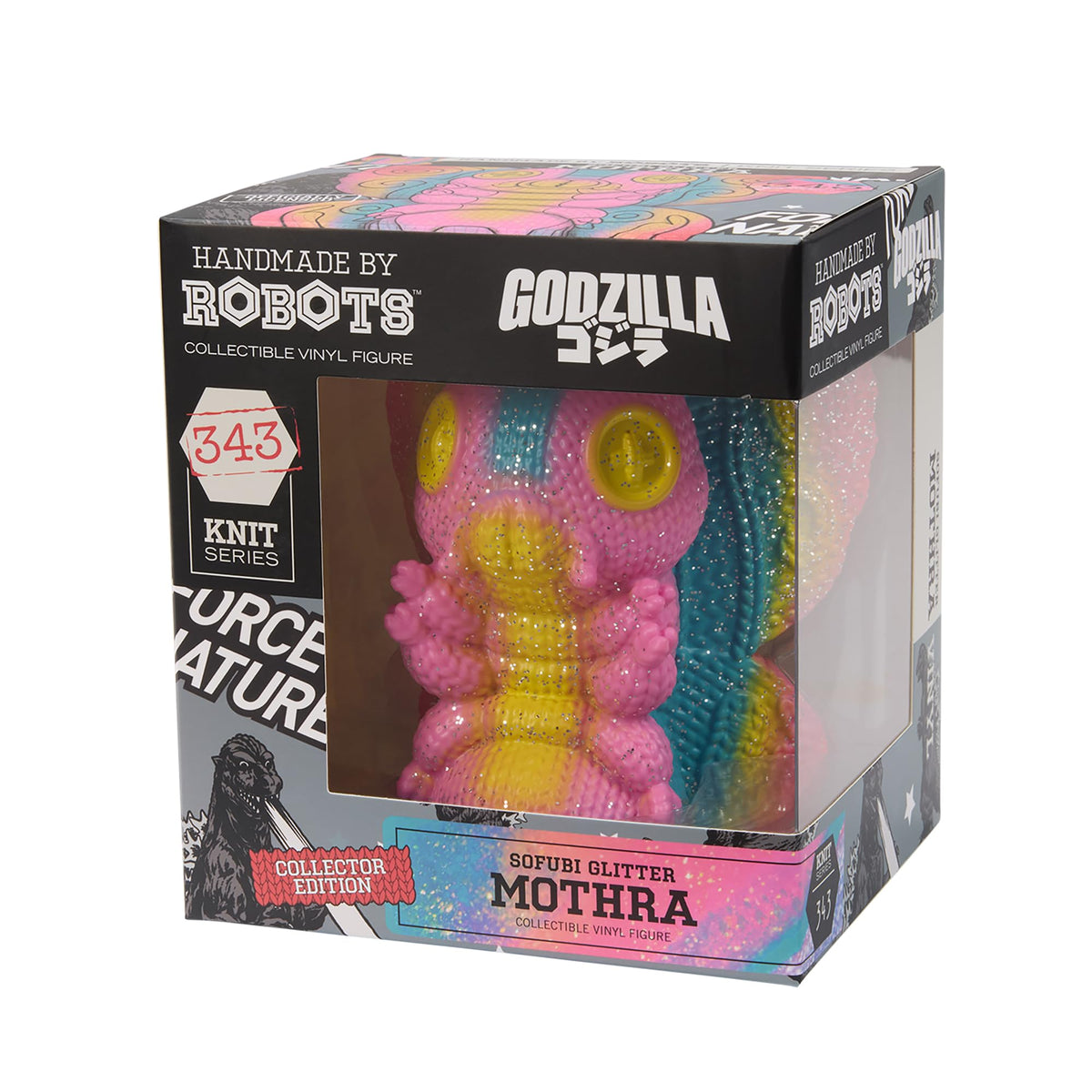 Handmade by Robots - Godzilla - Mothra (Mothra #343 (Sofubi Spray Glitter))