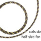 Beginner Exercise Hula Hoop for Fitness and Fun Made for Adults Weighted at 1 Pound (Choose Your Size and Tape Job) (Gold Spirals, 40)