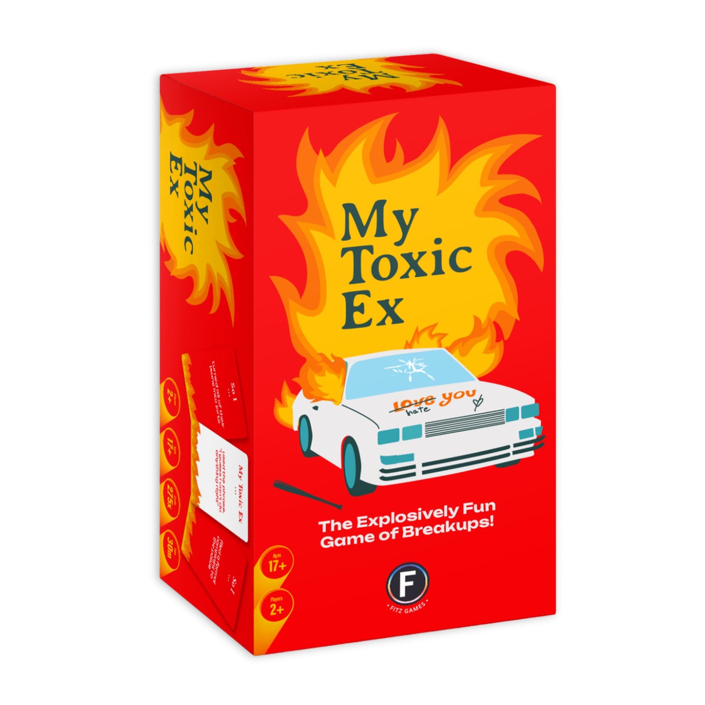 My Toxic Ex Party Game - Turn Heartbreak into Humor with 275 Hilarious Q&A Cards and Dares, Great for Big Groups and Adult Game Night, Ages 17+, 2+