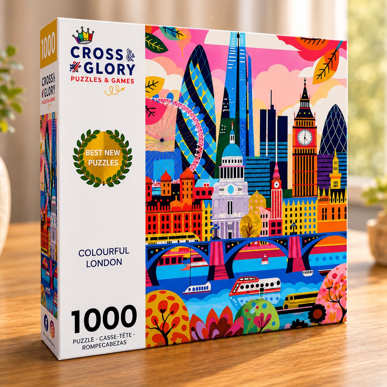 Cross & Glory | 1000 Piece Jigsaw Puzzles for Adults | Colourful London