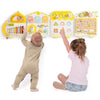 ROBUD Activity Wall Busy Board, Spring Train Montessori Busy Board, 12-in-1 Wooden Sensory Wall Panel, Montessori Sensory Wall Panel for Boys & Girls
